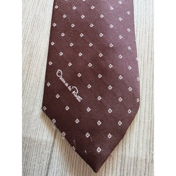 Oscar De La Renta Mens Silk Polka Dot Ties Set - Picture 3 of 8